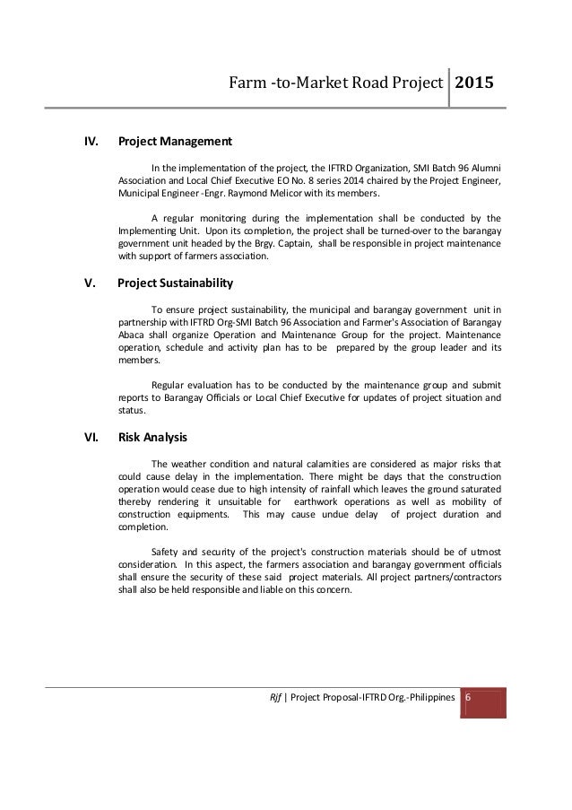 Sample project proposal letter for barangay image