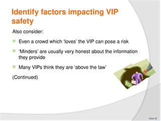 PROVIDE FOR THE SAFETY OF VIPs IN DIFFERENT TIME | PPT