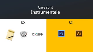 Care sunt
Instrumentele
UX UI
 