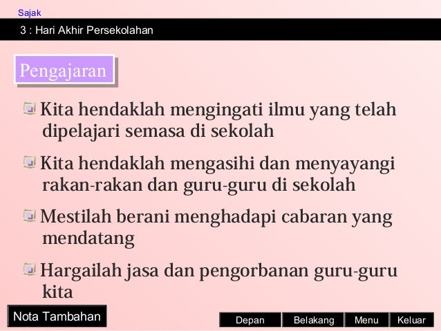 Sejambak Bakti Bilangan Muka Surat