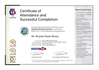 Texas Control - Flange sealing and Bolting Training Course Diploma - R ...