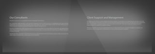 “ “
Client Support and Management
Alongside our Consultant’s local knowledge and existing network, our specialist service means that your account can be fully
serviced by both your dedicated Consultant and a full back office Mapping & Resource Team. This team will work in partnership
with your Consultant in mapping and sourcing the best talent in the market. They have a major part to play and a great
responsibility for the quality of candidate we attract.
With the competitive insurance recruitment market and our client’s requirements constantly changing, it is imperative we
constantly review our approaches in developing new ways of attracting quality candidates.
Our Consultants
We pride ourselves on our consultants and their knowledge of the industry.
Our Consultants loyalty provides us with genuine continuity of service which has led to us establishing many long standing
relationships. Our clients are from all market sectors and range from small private brokers to Blue Chip major Broking groups,
Global Insurance Companies, Underwriting Agencies, Adjusters and many more.
All of our consultants have either extensive experience of working within the insurance industry or have been specifically trained
both in house and externally in the field of insurance recruitment. Each consultant within the Lawes Group are Affiliates, Members
or Fellows of the REC.
The diversity of our consultants means that their hands on experience from within the insurance industry enables us to source the
widest range of candidates for a varied range of clients and roles.
 