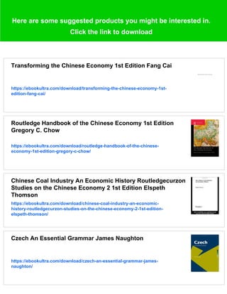 The Chinese Economy second edition Naughton | PDF