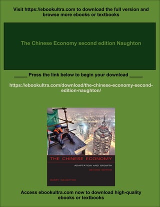 The Chinese Economy second edition Naughton | PDF