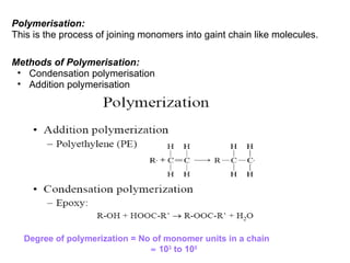 Polymerisation Notes 59a1 polymer matrix composites | PPT