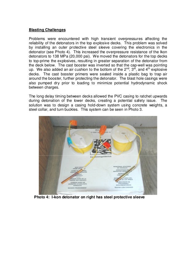 Explosive Compaction of Foundation Soils Seymour Falls Dam