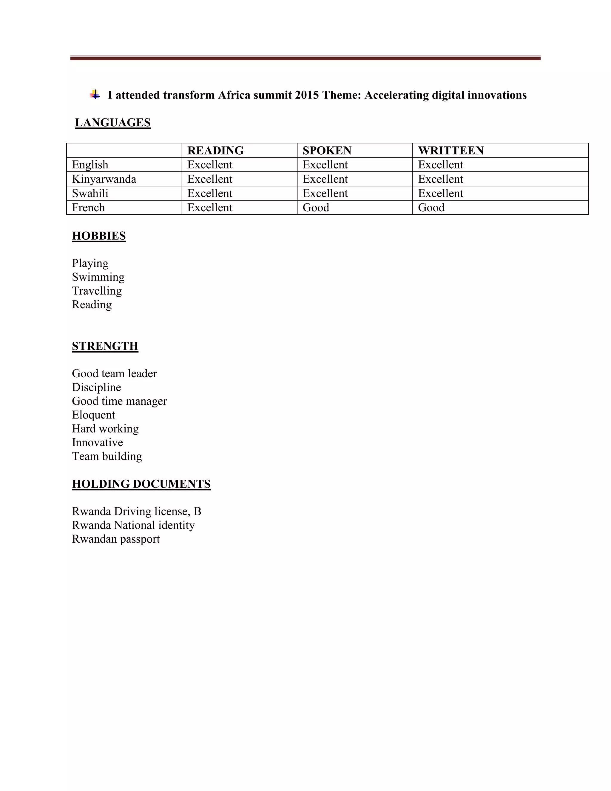 Curriculum Vitae 2016 | PDF