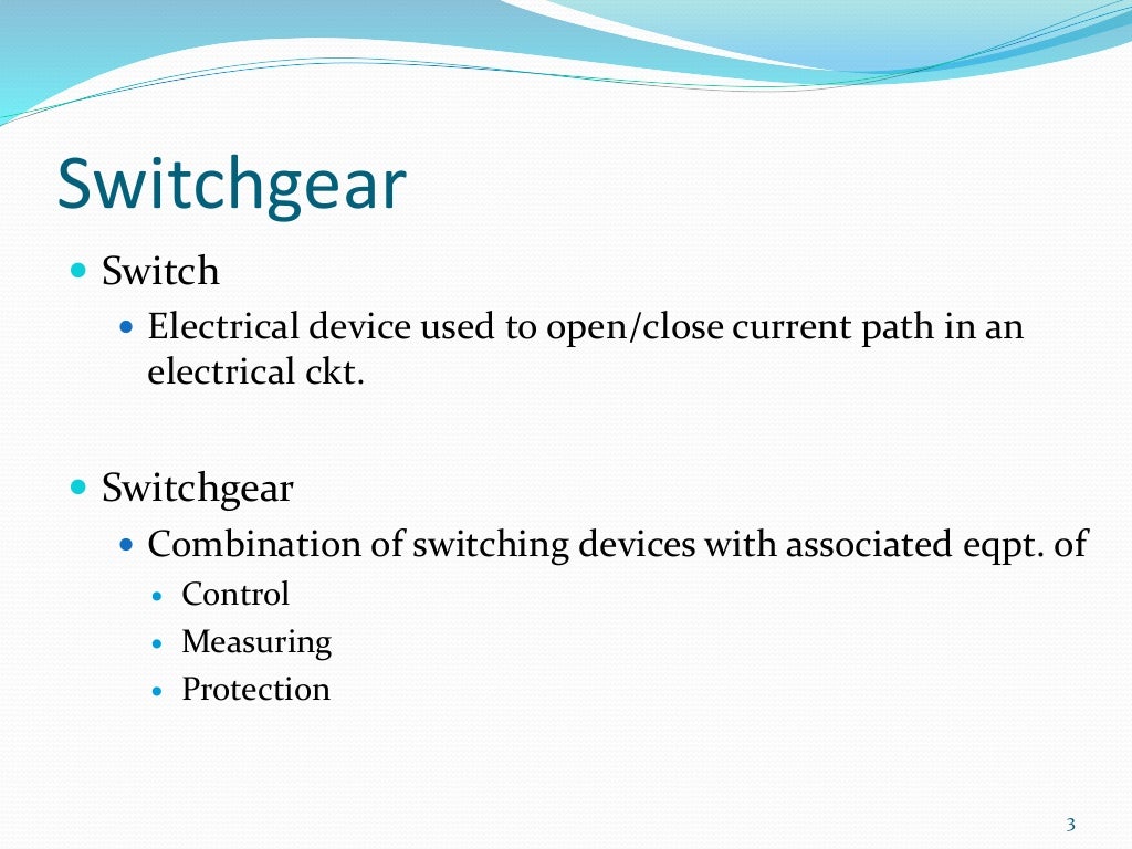 Switchgear presentation