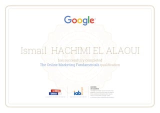 Ismail HACHIMI EL ALAOUI
10/12/2016
 