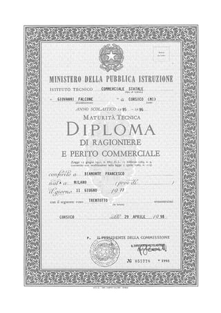 Diploma - Ragioneria - FBE