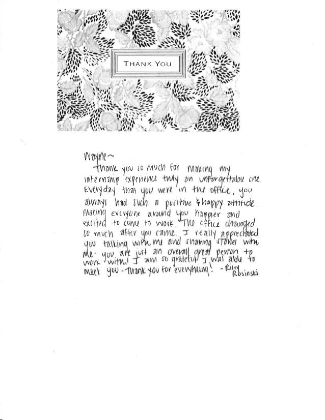 hi intern thank you note internship thank you note