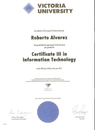 Certificate III in IT