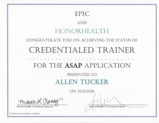 EPIC Credentialed Trainer