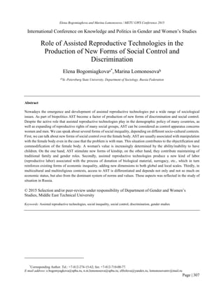 My published research