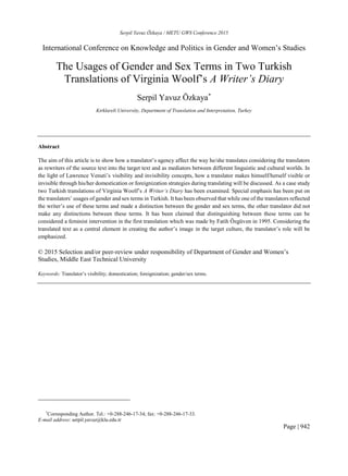 My published research