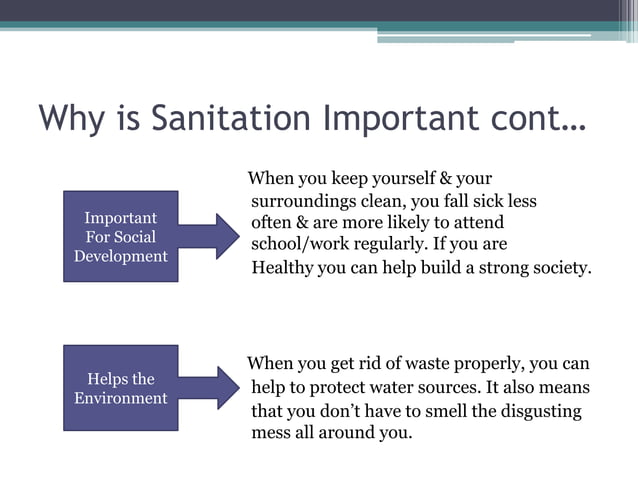 Basic Sanitation Example SANITATION | PPTX