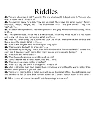 59 riddles | PDF