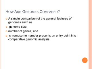What is comparative genomics | PPTX