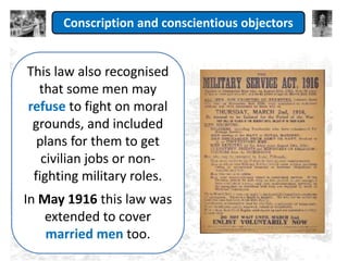 Era of the Great War - Conscription | PPTX