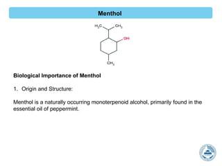 Menthol Compound Genetics Structure, Classification, and Biological Importance of Terpenes.pptx