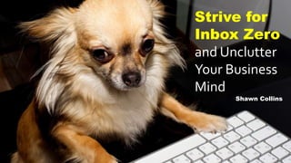 Strive for
Inbox Zero
and Unclutter
Your Business
Mind
Shawn Collins
 