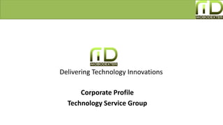Delivering Technology Innovations
Corporate Profile
Technology Service Group
 