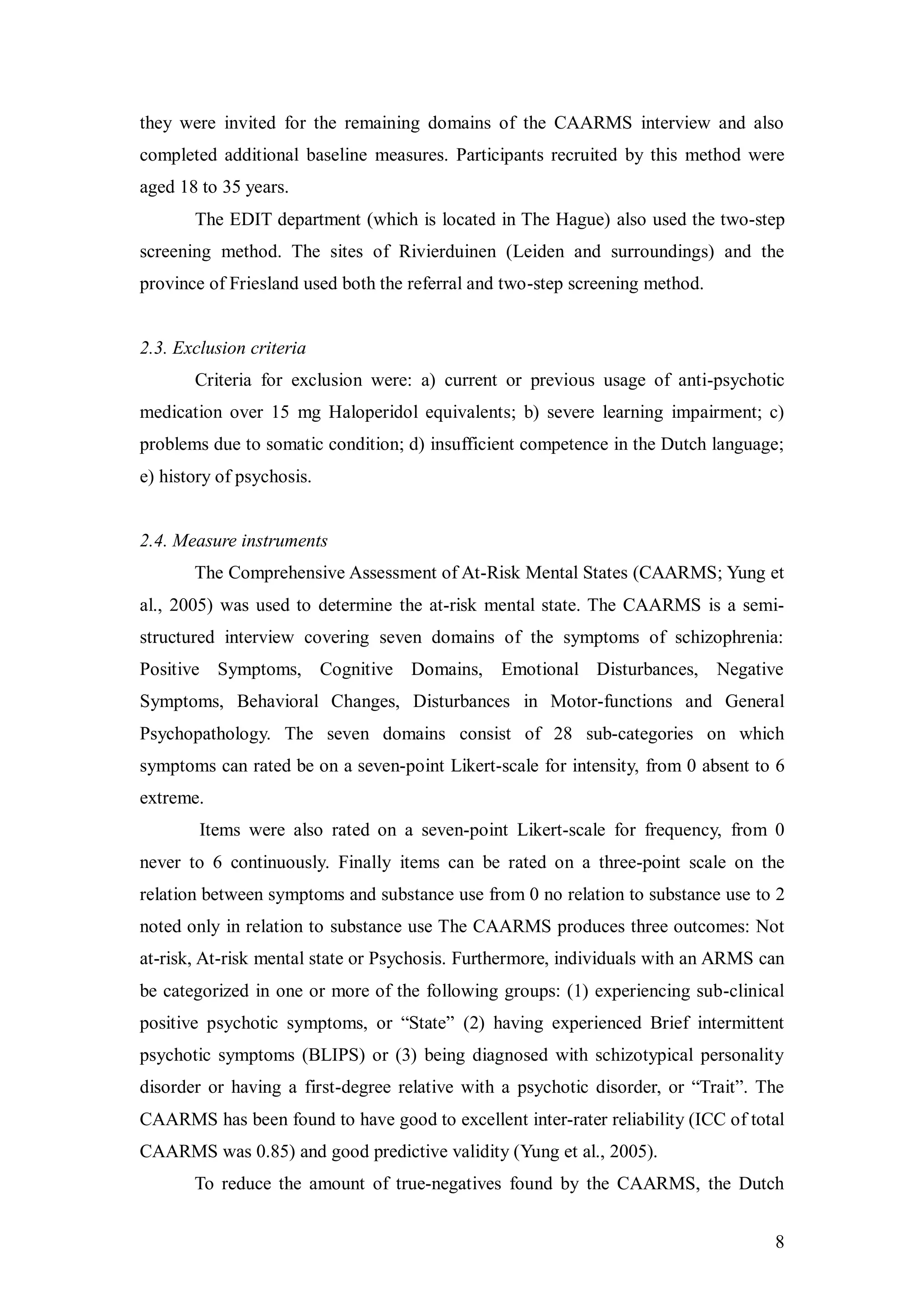 Mapping the Structure of the At-Risk Mental State | PDF