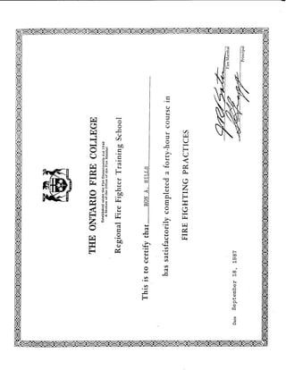 Fire Training Certificates | PDF