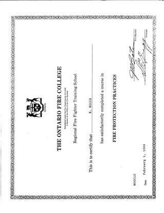 Fire Training Certificates | PDF