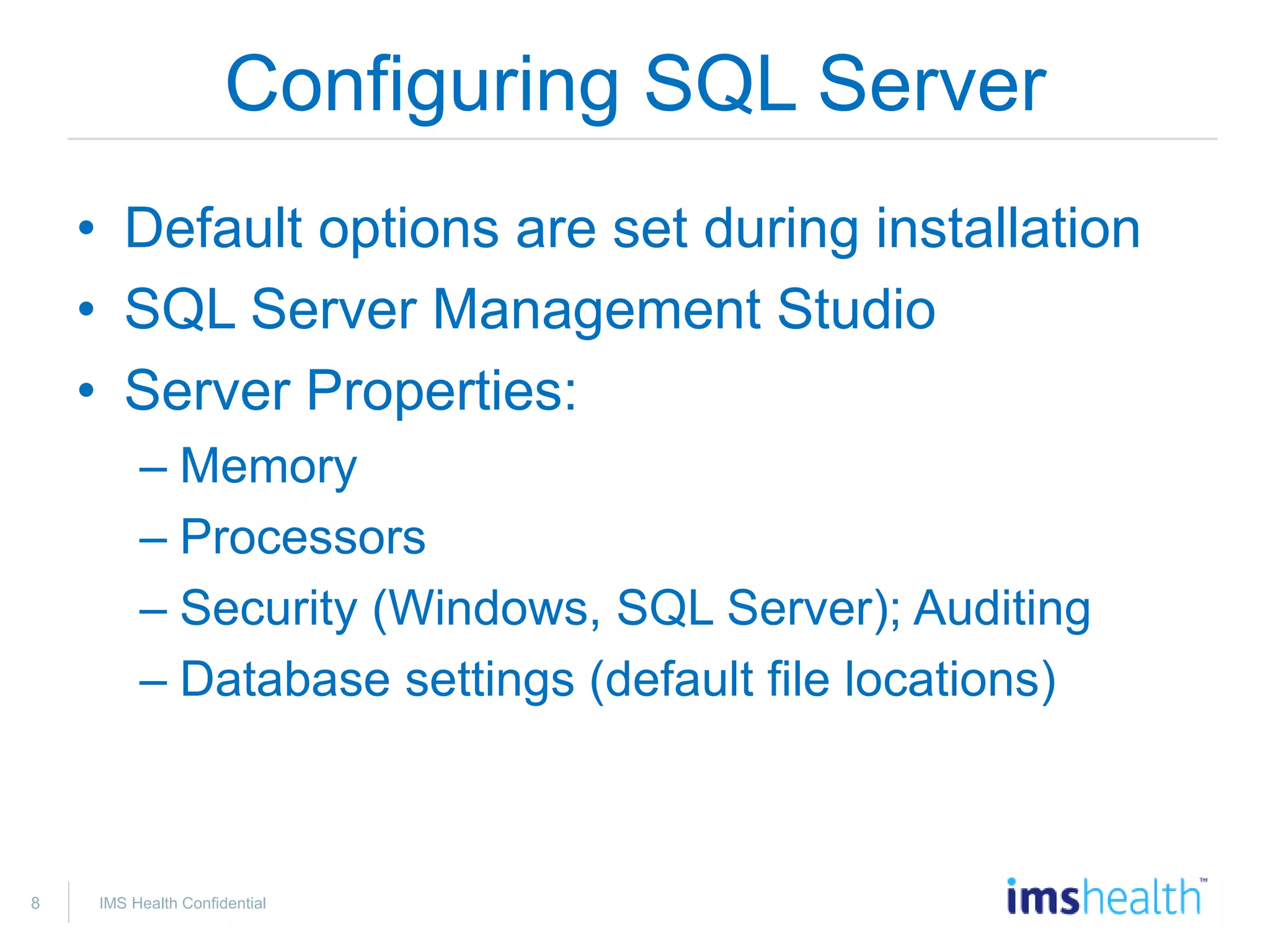 SQL Server Overview | PPT