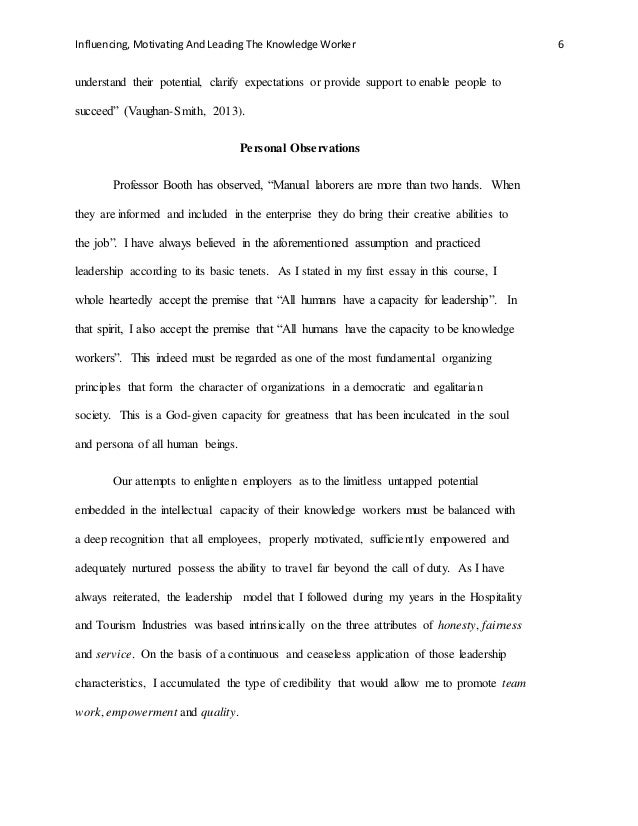 leadership essay characteristics of a