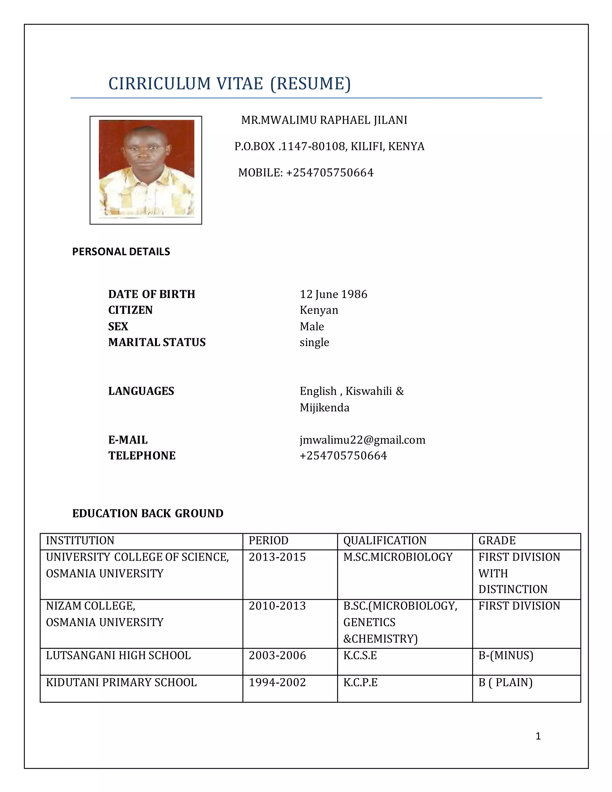 CURRICULUM VITAE.RAPH