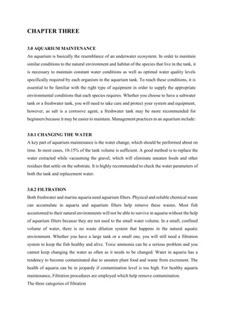 aquaria construction design and management ( a brief overview) Journal ...