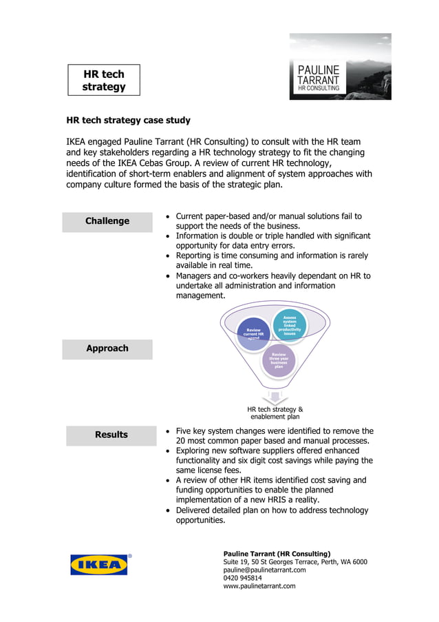 Case Study - IKEA HR Tech strategy, optimisation and enablement | PDF