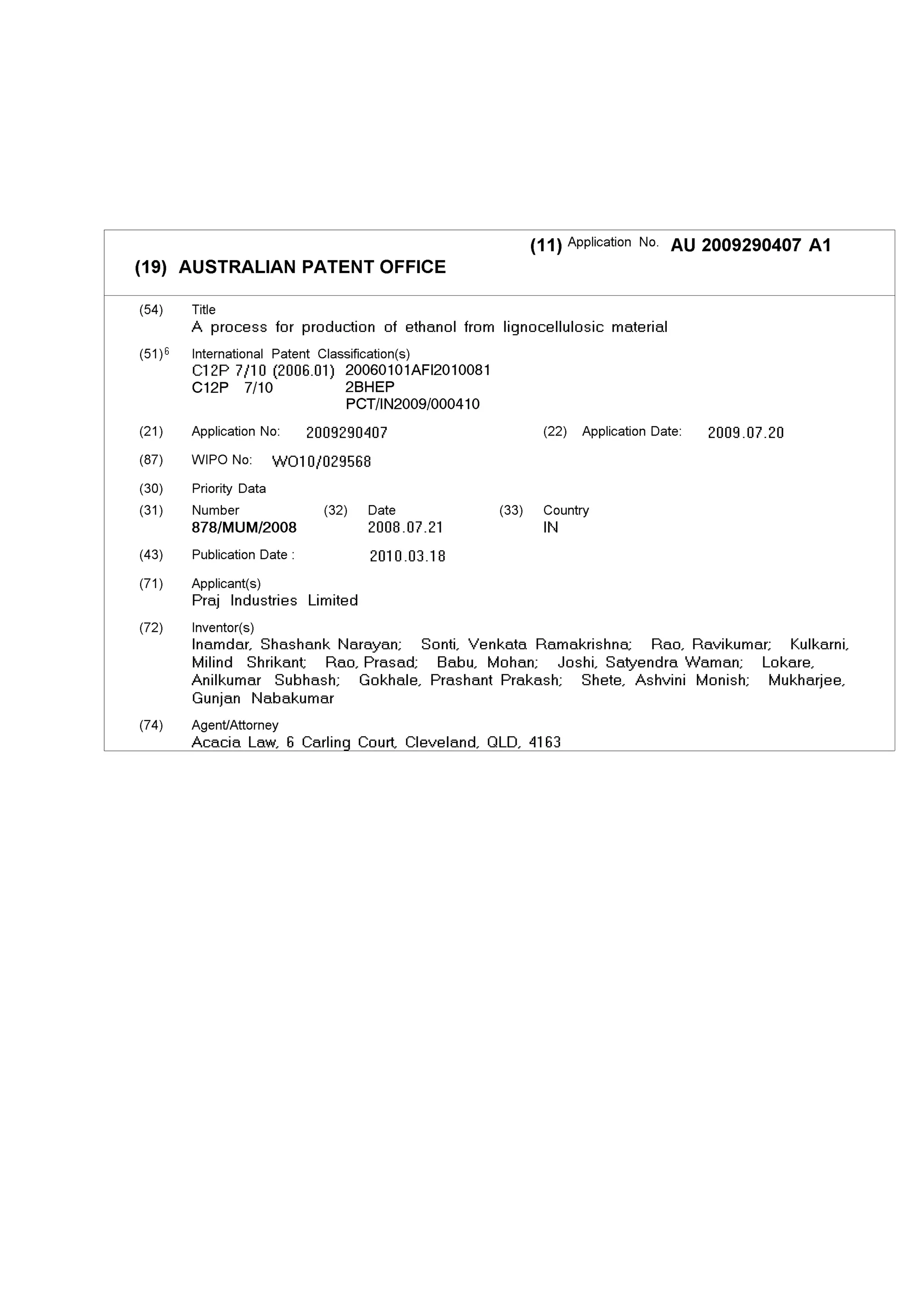 Image showcasing Patent_Australia | PDF