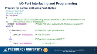 Embedded Systems Design Using Microcontrollers: Embedded C and LPC2148 ...