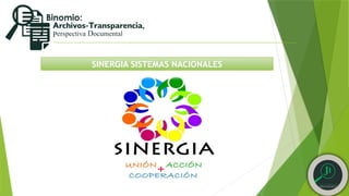 SINERGIA SISTEMAS NACIONALES
 