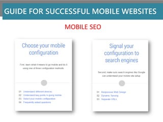 MOBILE SEO
GUIDE FOR SUCCESSFUL MOBILE WEBSITES
 