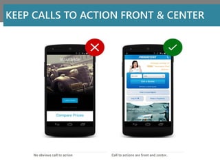 KEEP CALLS TO ACTION FRONT & CENTER
 