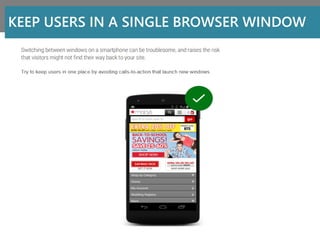 KEEP USERS IN A SINGLE BROWSER WINDOW
 