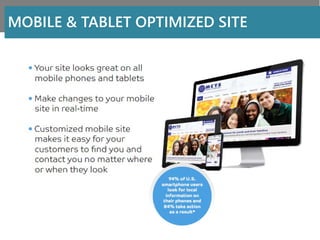MOBILE & TABLET OPTIMIZED SITE
 