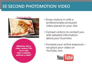 30 SECOND PHOTOMOTION VIDEO
 