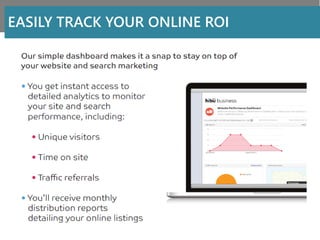 EASILY TRACK YOUR ONLINE ROI
 