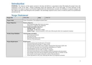 Project Management Plan - Group Presentation | PDF