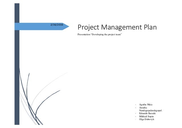 project management plan group presentation plan a presentation