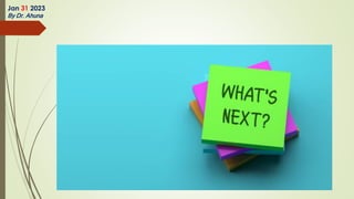 Jan 31 2023
By Dr. Ahuna
 