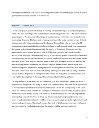 Cloud Computing Security (Final Year Project) by Pavlos Stefanis | PDF