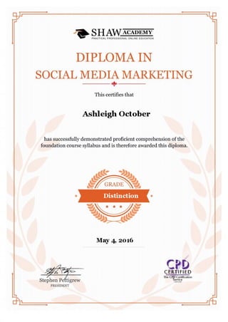 Diploma In Social Media Marketing