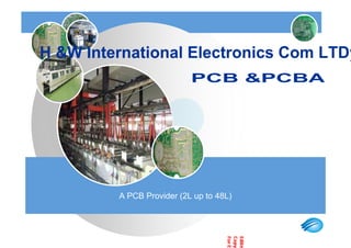 ChinaPCBOne
PCB &PCBA
A PCB Provider (2L up to 48L)
PCB &PCBA
H &W International Electronics Comÿ.LH &W International Electronics Com LTDÿ
 