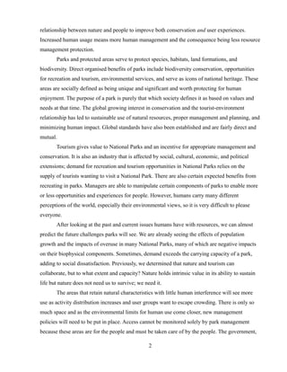 Implications of National Parks and the Future | DOC
